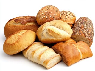 Fototapeta premium fresh bread on a white background