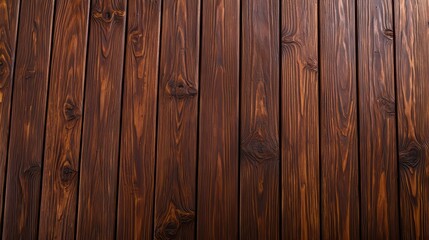 Naklejka premium Wooden panel background with rich textures and deep brown hues, perfect for design projects.