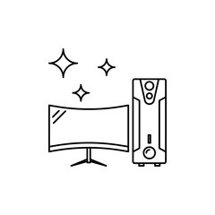 A set of gaming PC icons