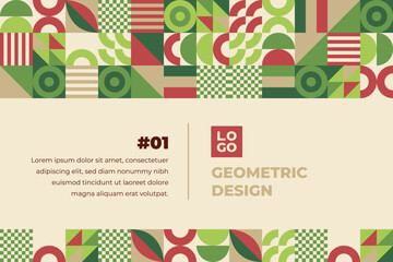 geometric shapes mosaic background