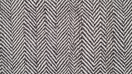 Black and White Herringbone Fabric Texture Background