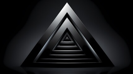 Obraz premium digital technology abstract black and white triangle spiral poster background