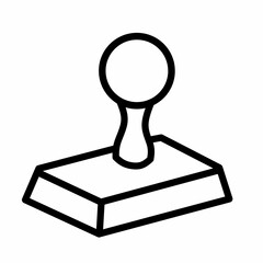 rubber stamp isolated on white