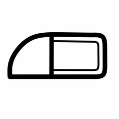 Eraser black icon with white background 