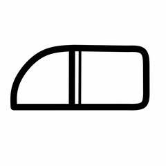 Eraser black icon with white background 