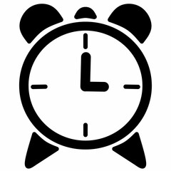 alarm clock icon on black