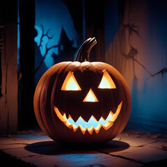 Spooky Glowing Jack-o'-lantern Halloween