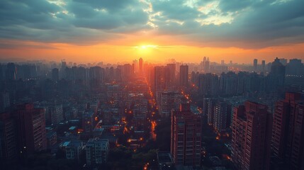 Fototapeta premium Cityscape Sunset