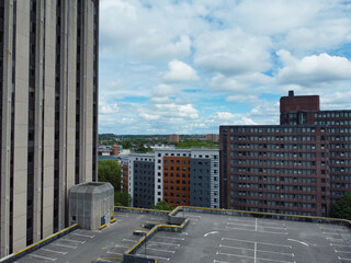 An Aerial View of Buildings at Central Bristol City of Southwest of England, United Kingdom. May...
