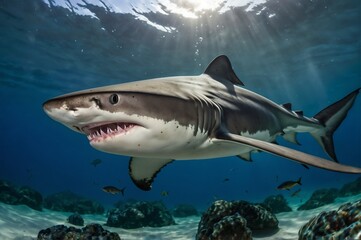 Obraz premium shark in aquarium