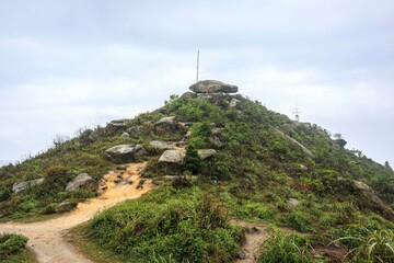 A Misty View of Hong Kong's Urban Jungle from Castle Peak, Hong Kong