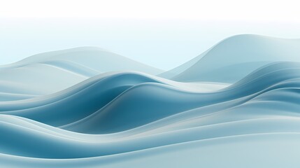 Obraz premium Digital technology white and cyan flowing mountains poster PPT background