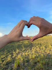 heart, hand, love, hands, shape, sky, symbol, sign, finger, people, valentine, woman, concept, romance, abstract, day, romantic, blue, light, gesture, human, fingers, sun, beach, life