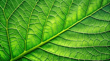 A Close-Up Look at the Intricate Veins of a Leaf, Revealing Nature's Artistic Mastery