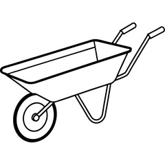 Wheelbarrow line art
