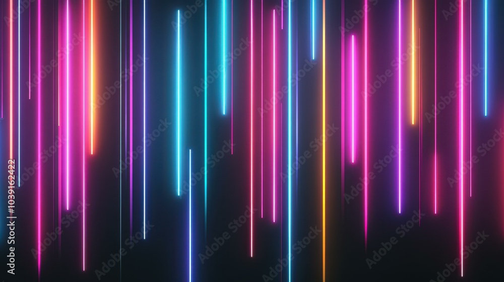 Poster dive into the vibrant world of neon patterns with this dynamic animation that fuses tech aesthetics 