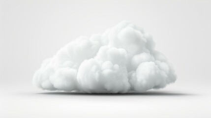 This serene image features a soft white cloud on a clear backdrop, instilling feelings of peace and tranquility.