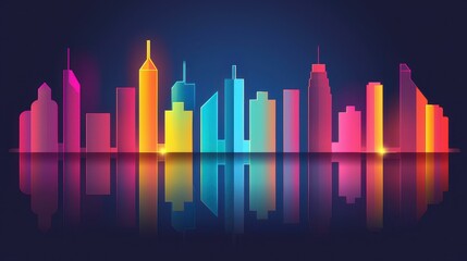 Obraz premium Explore a dazzling cyber cityscape filled with futuristic designs and radiant lights, offering an immersive digital experience.