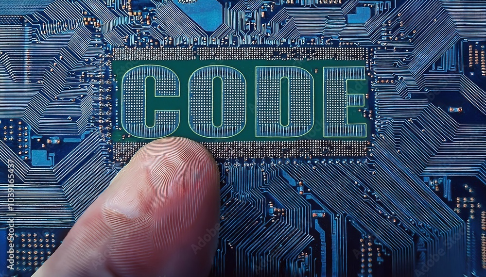 Poster digital circuit board with code technology,microprocessor insights