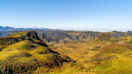 Panoramic landscape of the Cotopaxi volcano