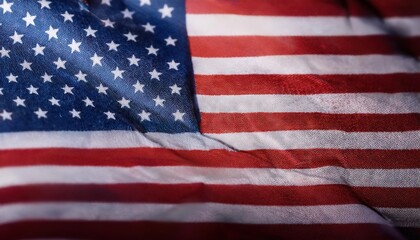 Obraz premium American Flag Close-Up with Vibrant Colors