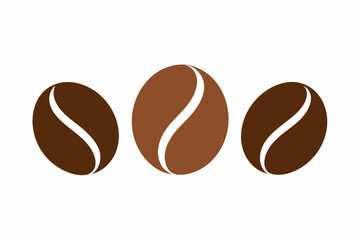 
Brown coffee bean icon, Coffee bean vector set, vector illustration
