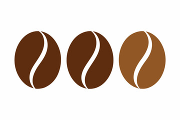 
Brown coffee bean icon, Coffee bean vector set, vector illustration
