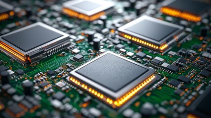 Detailed Close-Up of Electronic Device Components