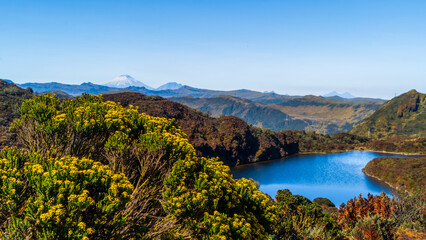 Panoramic landscape of the Cotopaxi volcano
