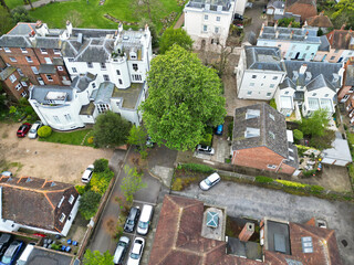 High Angle View of Historical Canterbury City of Southeast England United Kingdom. April 20th,...
