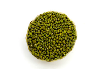 Mung bean on white background.