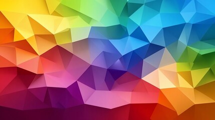 Obraz premium Abstract colorful polygonal background with vibrant hues transitioning from yellow to red.