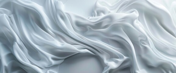 Obraz premium Abstract minimal background of white flowing waves