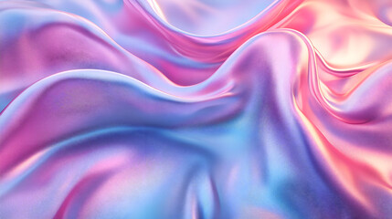 Obraz premium abstract pastel background with pink, blue, and purple colors, flowing fabric cloth, and a shiny