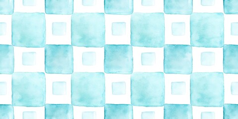 Light Blue Watercolor Pattern on White Background - Minimalist Aesthetic for Home Decor and Design Projects, Featuring Subtle Squares for Modern and Elegant Touches