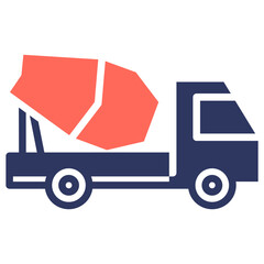 Concrete Mixer Truck Icon