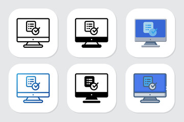 completed icons with various design styles