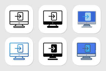 login icons with various design styles