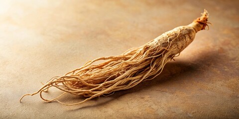 A Close-Up View of a Twisted Root System with Intertwined Tendrils on a Rough Surface