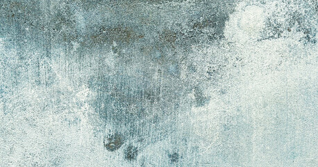 Close-up view of a textured concrete wall with patches of grey and white paint. Classic retro texture for poster banner background and other digital needs.