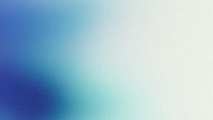 Blue sea sky retro color soft flow grainy gradient backdrop design. Abstract wavy shaped colorflow retro noisy gradient, copy space