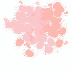 Watercolor paint splashes on white background 