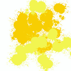 Watercolor paint splashes on white background 