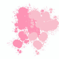 Watercolor paint splashes on white background 