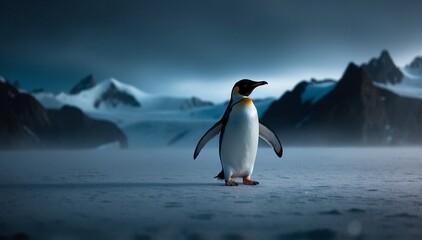 Fototapeta premium penguin in polar regions