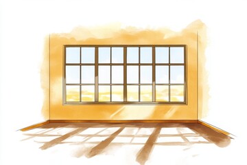 Watercolor illustration of a virtual classroom, with soft, pastel tones and students visible in small windows on the screen, creating a peaceful learning atmosphere
