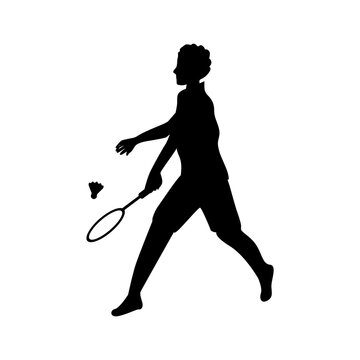 recommend clip art: Badminton player silhouette