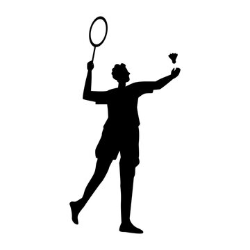 recommend clip art: Badminton player silhouette