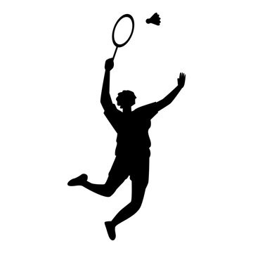recommend clip art: Badminton player silhouette