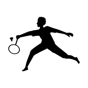 recommend clip art: Badminton player silhouette